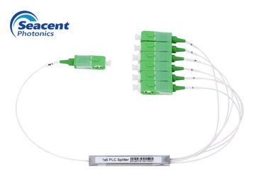 1x6 البسيطة Plc الفاصل ، Ftth الألياف البصرية الفاصل قناة جيدة التوحيد