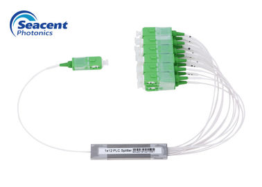 1x12 البسيطة الألياف البصرية PLC الفاصل قناة ممتازة ممتازة مع موصل SC / APC