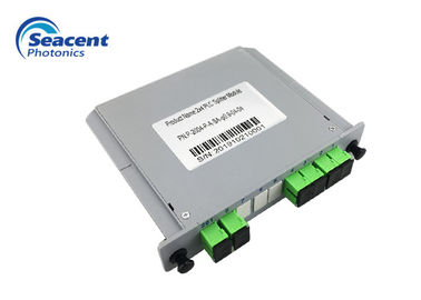 تصميم مضغوط 7.8dB Cassette PLC Splitter 2x4 للشبكة الضوئية السلبية