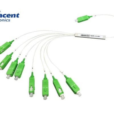 FTTH FTTB FTTX مقسم الألياف البصرية PLC 1x8 مع موصل SC APC